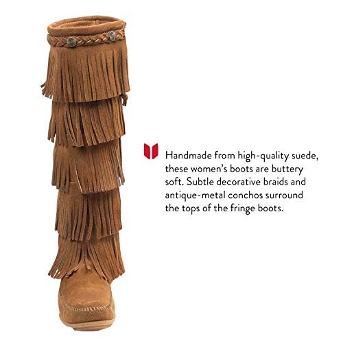 Minnetonka 1658_DUSTY BROWN Women'S 5-Layer Fringe Boot,Dusty Brown,6 M Us thumb #2