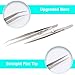 HOPLEX 2PCS Precision Tweezers, Model Hobby Making Tools, Upgraded Bent and Straight Flat Tip Stainless Steel Tweezers for Gundam, Scale Military Model, 3D Resin Parts, Electronics, Sodlering, DIY