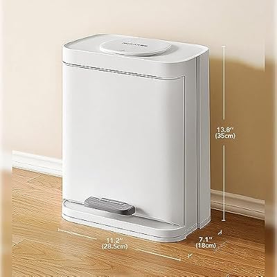 JOYBOS 15.9L Trash Can with Lid and Hands-Free Pedal