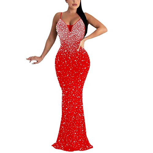 FASLOLSDP Sexy Hot Drill Nail Beads Hosenträgerkleid der Frauen Party...