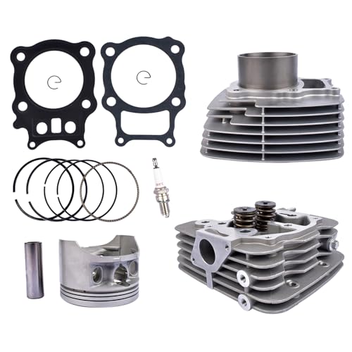 Image of Cylinder Head Piston Gasket Kit 13101-HN5-670 MK1000988 Replacement for Honda FourTrax Rancher 350 ES 2X4 2000-2006 13103-HN5-670 12100-HN5-670 GELUOXI