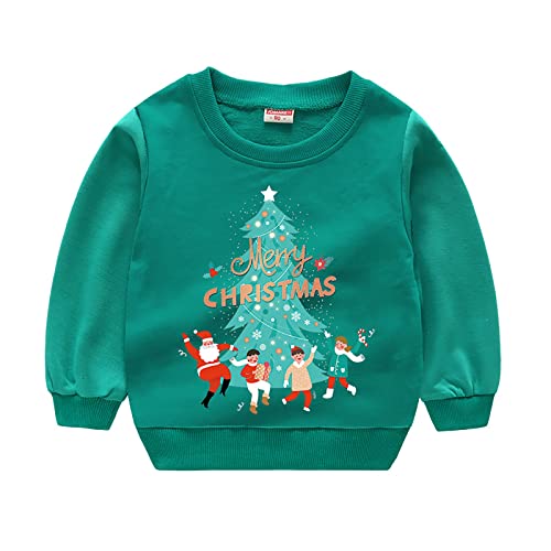 Lykmera Moletom infantil infantil inverno Natal manga longa desenho estampado carta moletom moletom