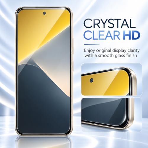 Image of ArmourPro Military-Grade Tempered Glass for Poco X8-9H Anti Scratch, Edge-to-Edge Coverage, HD Clarity, Smooth Touch, Case Friendly, Easy Installation Kit with Cable Protector