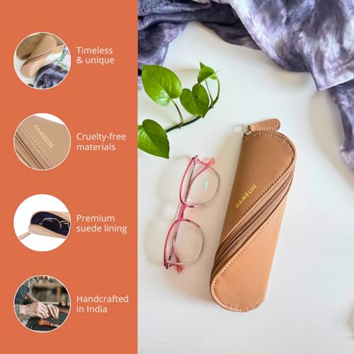 Image of HAMELIN Sunglasses Case With Zipper | Keeps The Sunglasses Safe From Scratches, Dirt | Eye Glass Box & Spectacle Case For Men & Women | Eyewear Carrying Case For Easy Travel & Outings