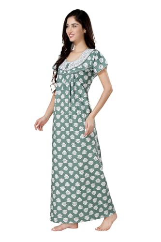 Image of Soulemo Women's Pure Cotton Floor Length Nighty 1682