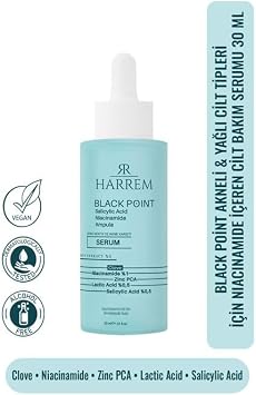 Akneli&Yağlı Cilt Tipleri İçin Niacinamide İçeren Cilt Bakım Serumu 30 ML Black P.int