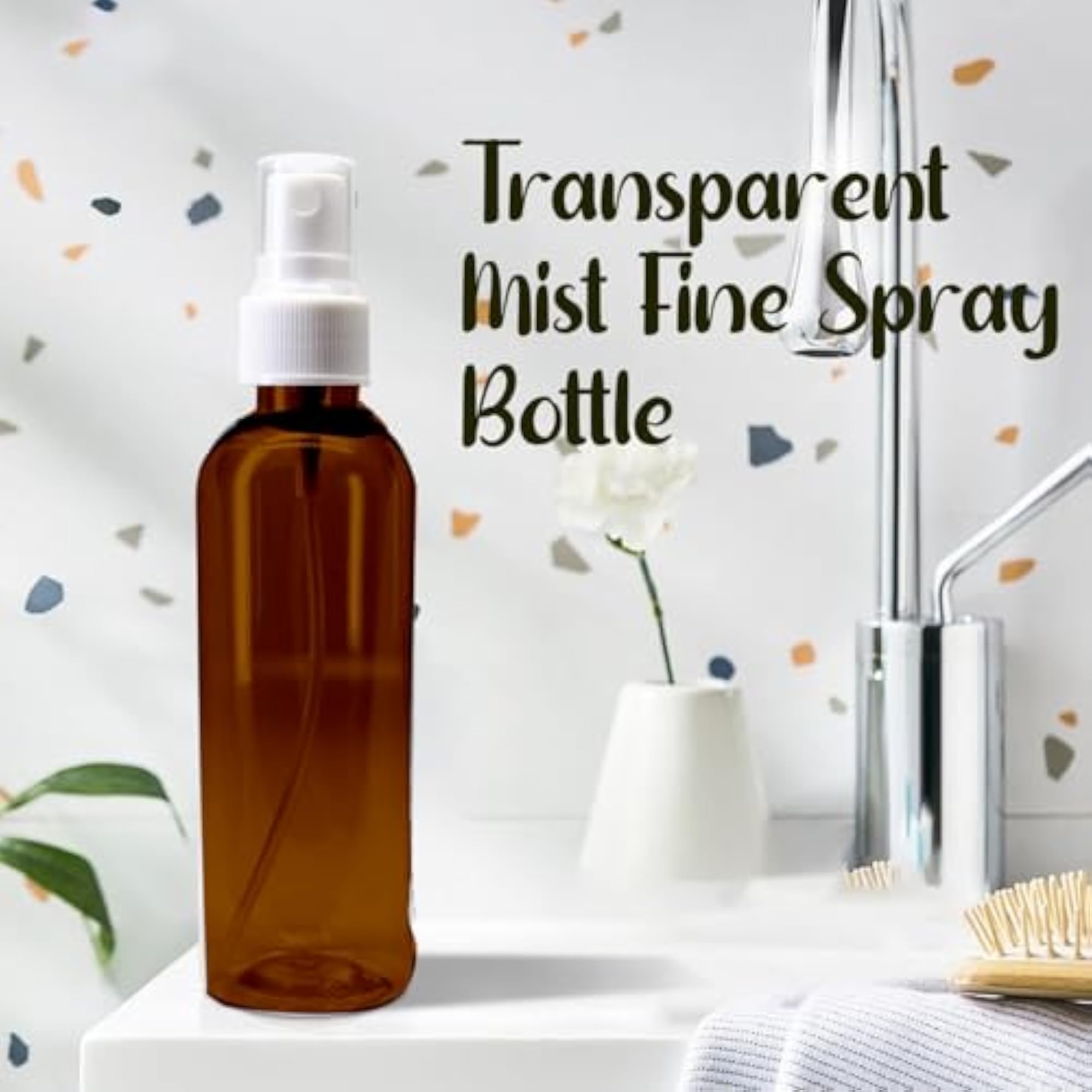 Amber PET Spray Bottles Pack of 12, 100ml