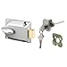 Prime-Line GD 52119 Center Mount 5-Pin Tumbler Deadbolt Lock - Aluminum Painted Diecast Inside Lock with Heavy Duty Steel Spring Bolt - Surface Mount Deadbolt Fits Most Overhead Garage Doors