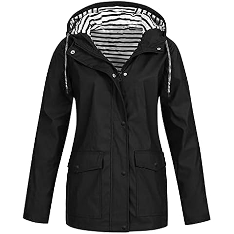 Wasserdicht Kapuzen Regenmantel Damen Solide Regenjacke Freien Winddichte Überzieher Softshell Jacke Cover