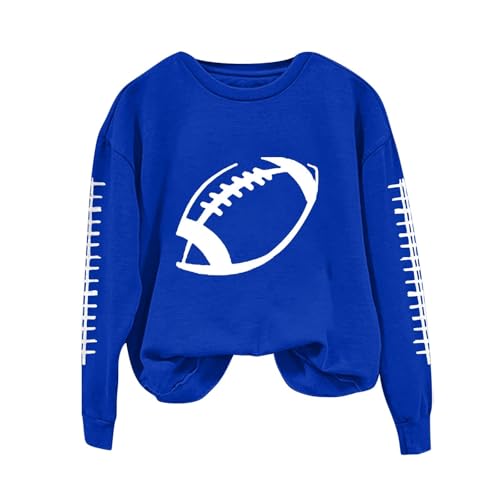 Football Sweatshirts for Women Crewneck Graphic Game Day Sweatshirt Long Sleeve Mom Shirts Gameday Outfits2