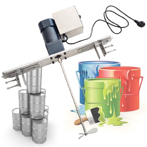 140W Electric Tank Agitator Machine with Support Hanger, 42-52cm Telescopic Range, Ideal for Ink Mixing, Paint Stirring, 220V Industrial Use