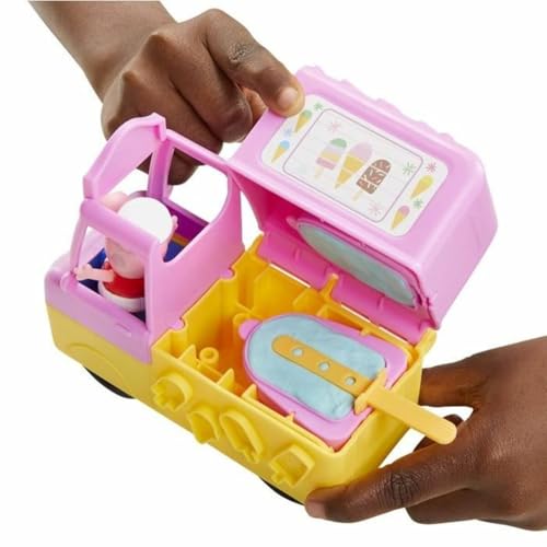 Play-Doh Peppa's Ice Cream Playset with Ice Cream Truck, Peppa and George Figures, and 5 Non-Toxic Modeling Compound Cans, Peppa Pig Toy for Kids 3 Years and Up - image 6