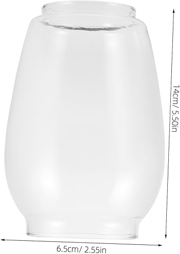 Miniatura 2 de Cabilock Pantalla de cristal vintage de repuesto para linternas de queroseno, globo de huracán transparente para lámparas de aceite al aire libre,