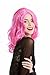 Produktbild WIG ME UP - 90831-ZAC5B Perücke Damen Halloween Karneval pink rosa schulterlang wellig Mittelscheitel