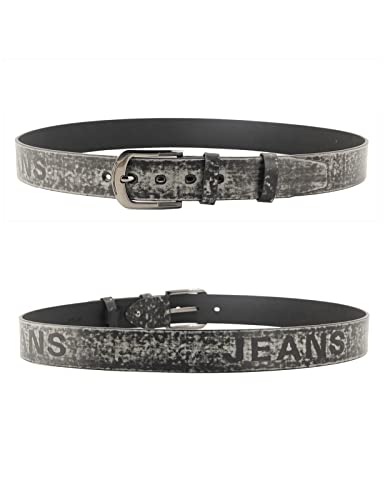 URAMAN Mens Casual belts for Jeans Western Cowboy Country Embossed Leather Belt Fashion Gradient Black4