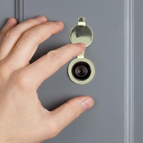 Toddmomy 5pcs Cobertores para Mirilla: Cubierta de Mirilla de Cobre para Puerta - Protección de Privacidad - Protector Contra Espionaje - Seguridad para Apartamento miniatura 4