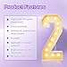 4FT Plastic Marquee Numbers 2 - Light up Numbers Are Made from Corrugated Plastic Board - Quick Assembly Without Tools, Disassembled Components Can Be Used for Photo Wall Decoration, Yard Sale Signs