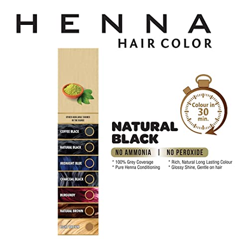 Henna Hair Color 30 Minute Enriched With Herbs Semi Permanent Powder - Harsh Chemical Free Black Hair Dye For Men And Women thumb #3