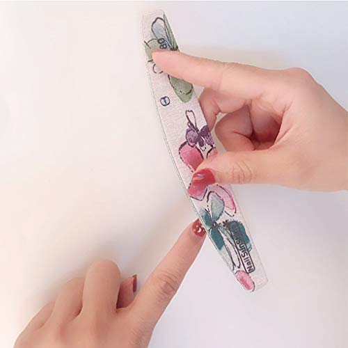 Guangcailun 180/180 Grit Nagelfeilen Floral Nail Maniküre Polierer Dateien 80/100 Buffer Brett Bunte Maniküre Polierer… – Bild 5