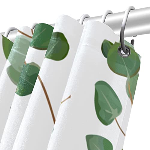 Rideau de douche imperméable 167x182 cm feuilles vertes rideau baignoire - 6