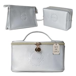 BELMOLIN – Mothers Day Gifts – Makeup Bag Set Of 3 – Travel Toiletry Bag For Women – Aesthetic Travel Makeup Bag Set- Waterproof Travel Cosmetic Bag – Multifunctional Make Up Bag Organizer