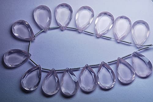 Quartz rose briolette AAA pour création de bijoux haute joaillerie de luxe