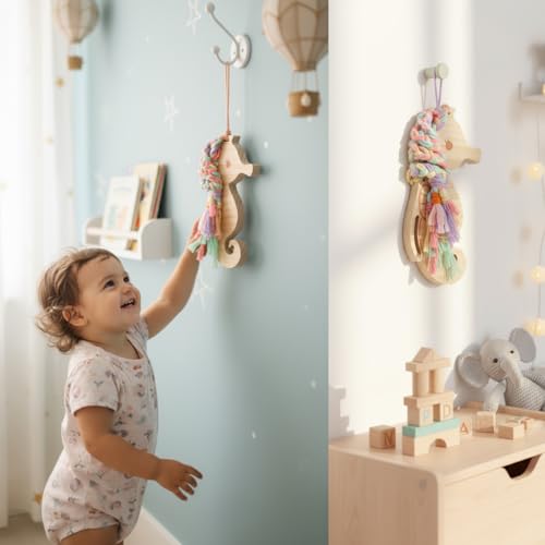 Eray Montessori Wooden Lacing Toy for Kids Ages 4-6, Fine Motor Skills Sensory Threading Animal Toy, Preschool Learning Activity Toy for Hand-Eye Coordination & Focus Training (Seahorse) - Image 7