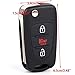 3 Buttons Flip Key Remote Fob Case Shell with Uncut Blank Blade Compatible for KIA Soul 2010 2011 2012 2013/ KIA Sportage 2012