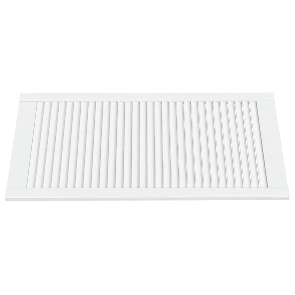 Lot de 2 portes à lamelles en bois massif de pin blanc, 99,3 x 49,4 cm, portes d'armoire, pour la construction de meubles, revêtement de radiateur