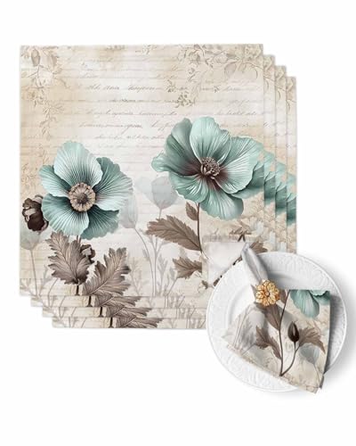 Servilletas de Tela Vintage Flores Victoriana x4