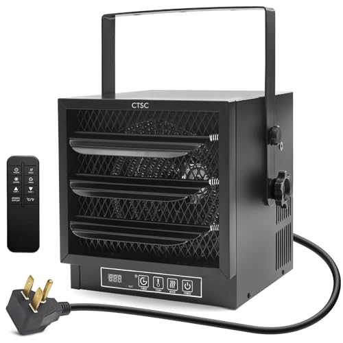 CTSC 4800W Garage Heater Electric, 240V/30Amps Plug - Fan-Forced Thermostat
