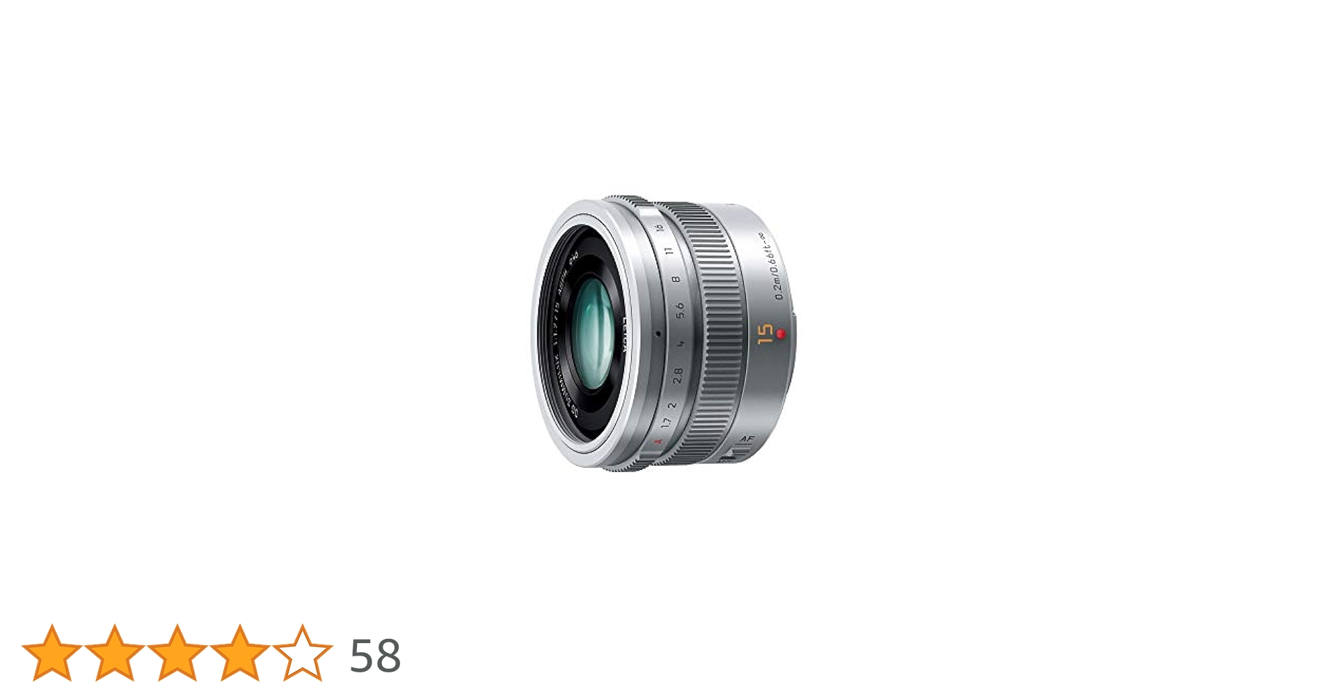 Panasonic - ＰＡＮＡＳＯＮＩＣ　ＤＧ　ＳＵＭＭＩＬＵＸ１５ｍｍ　Ｆ１．７ＡＳＰＨ Panasonic 15mm F1.7 Leica DG Summilux ASPH Lens