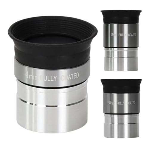 Juego de 3 accesorios for telescopio de 1,25 pulgadas con oculares de 4mm 10 y 20mm