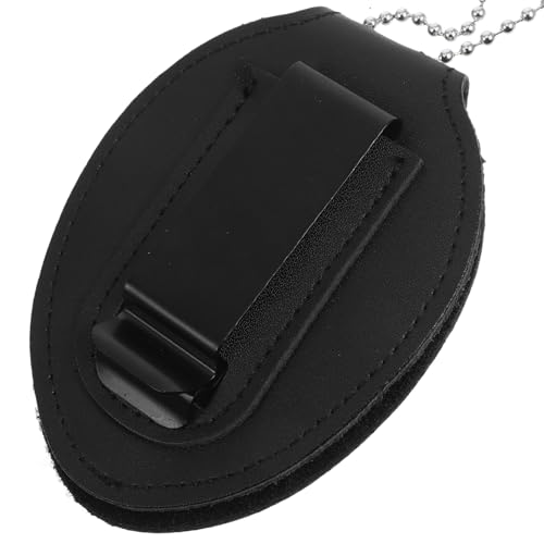 Funda protectora para credencial tamaño estándar de cuero y aluminio portátil 3