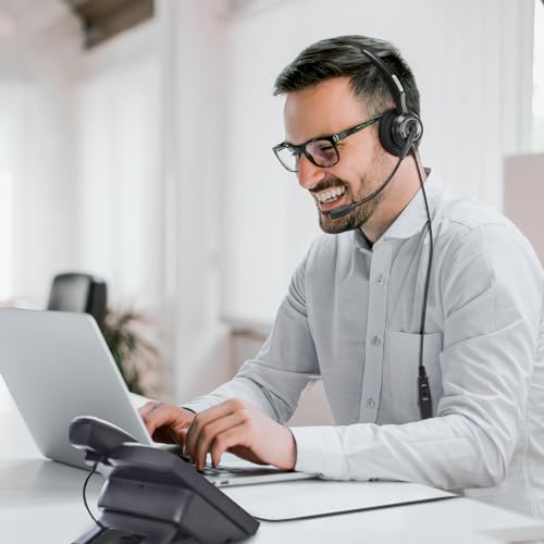 Arama A602CP Phone Headset 2.5Mm With Noise Canceling Mic & Volume Control Ultra Comfort Telephone Headset thumb #8