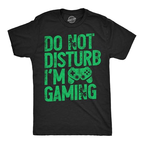 Mens Funny T Shirts Do Not Disturb Im Gaming Sarcastic Gamer Graphic Novelty Tee for Men