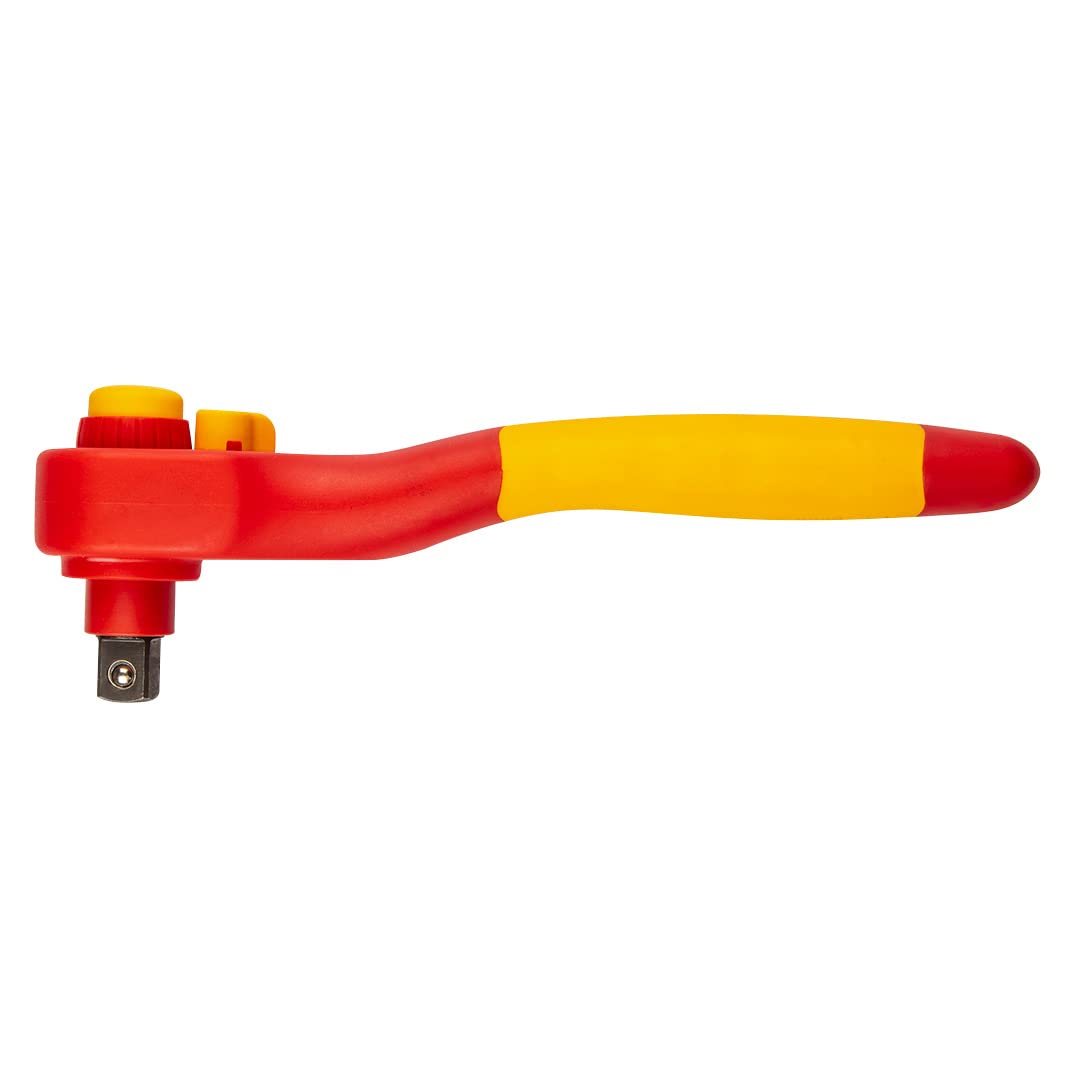 NEO TOOLS Zestaw Kluczy Nasadowych 1000V | Zestaw 8 Elementów,Stal CrV, Nasadki Sześciokątne 10-19 mm, Grzechotka, Przedłużka | Dla Elektryka, w Walizce