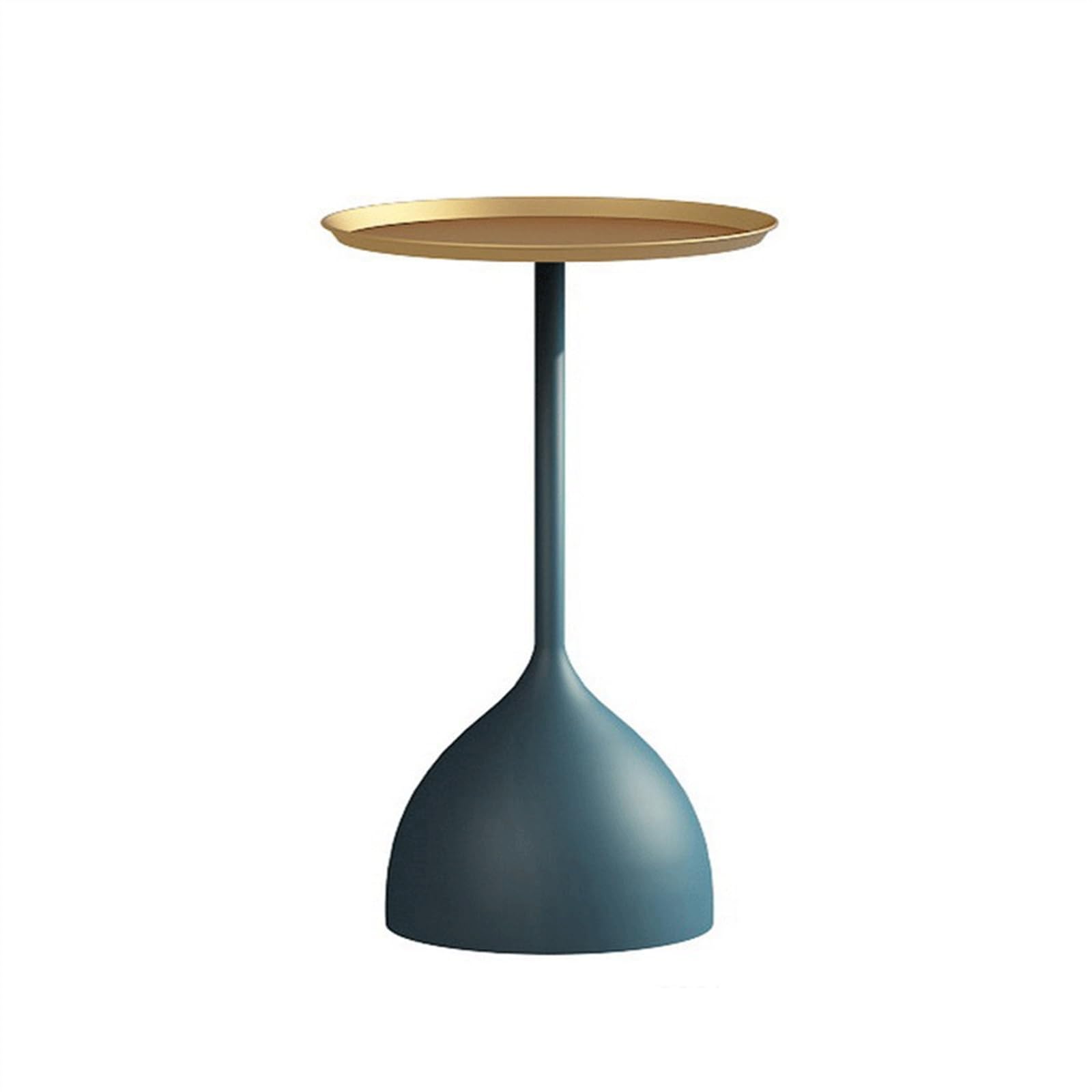 Stolik kawowy Metalowy okrągły stolik kawowy Sofa Stolik Piasek Mały Nadaje się do salonu, sypialni, sklepu z herbatą mleczną, kawiarni stół(Blue)