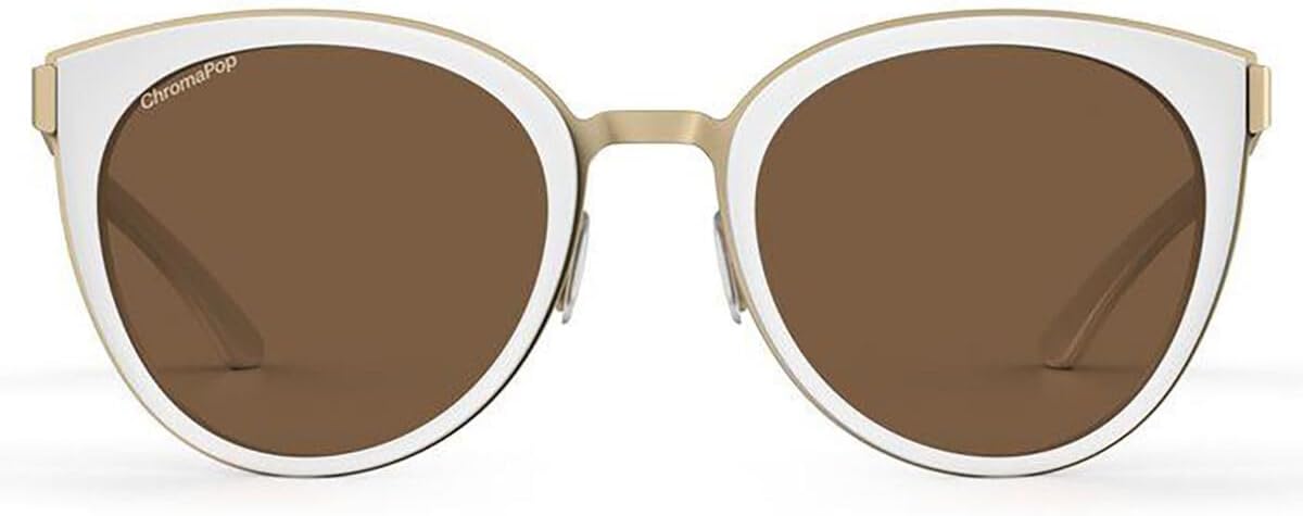 Smith Somerset Lifestyle Sunglasses - White/Gold Frame | Polarized Brown Lens