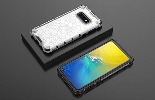 Image of Glasgow | for Samsung Galaxy S10e Honeycomb Pattern Back Case Cover for Samsung Galaxy S10e with 4 Bumper Corners and Military Grade Protection - Transparent