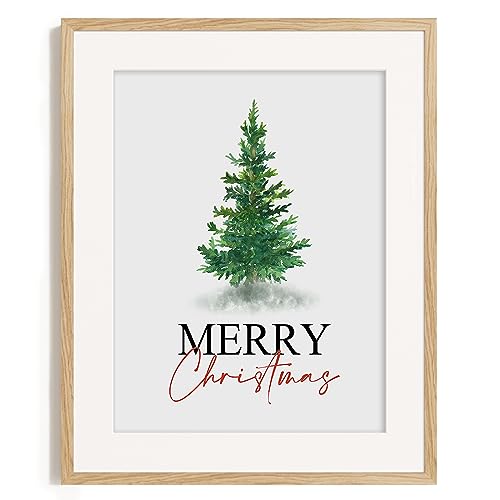 Yumknow Rustic Vintage Farmhouse Holiday Wall Decor - Winter Pine Bathroom Print Poster - Christmas Tree Wall Art Gallery Wall thumb #6