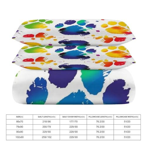 Parure de lit douce de qualité supérieure 3 pièces microfibre réversible 200 cm - 3