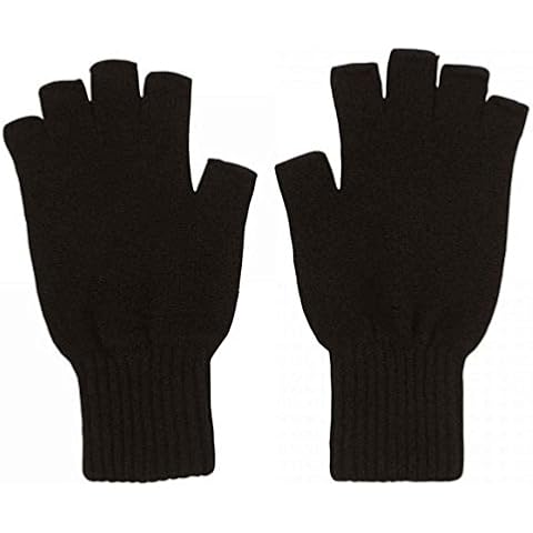 Graham Cashmere - Mens Cashmere Fingerless Gloves - Made in Scotland - Gift Boxed (Black) Cover