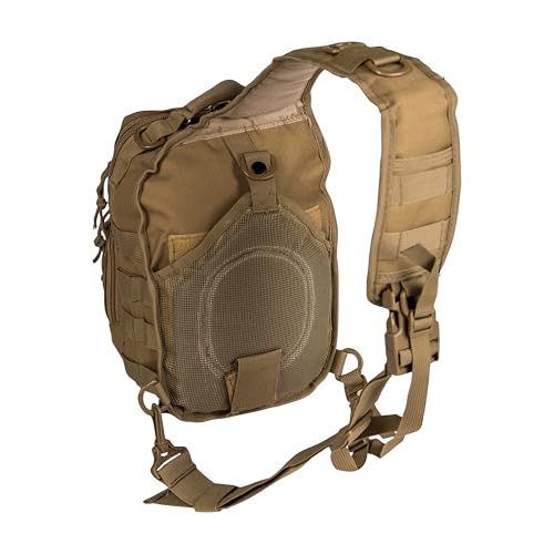 Foto von Mil-Tec One Strap Assault Pack (S) • Sling Bag mit MOLLE-System • Taktische Molle Tasche • Militär Rucksack • Kompakte Crossbody Schultertasche für Wandern, Reisen, Alltag • Umhängetasche in Coyote