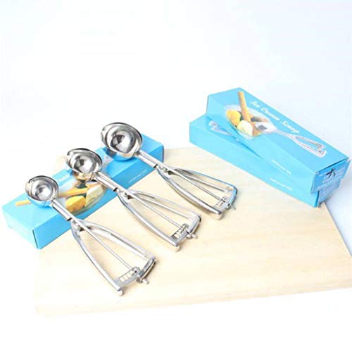 GADGETS PESADOS PARA COZINHA DE Aço Inoxidável Serenable Cupcake Melon Ice Cream, Prata, Small, 1