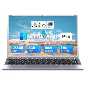 Computadora portátil de 14 pulgadas, portátil Win11 para MS Office, 8 GB de RAM 256 GB SSD, procesador Pentium Quad-Core (hasta 2.64 GHz), 1080P FHD IPS, Wi-Fi 5, BT5.0, HDMI, estudiantes