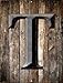 SMART BLONDE Letter T Novelty Mini Metal Parking Sign PM-1284