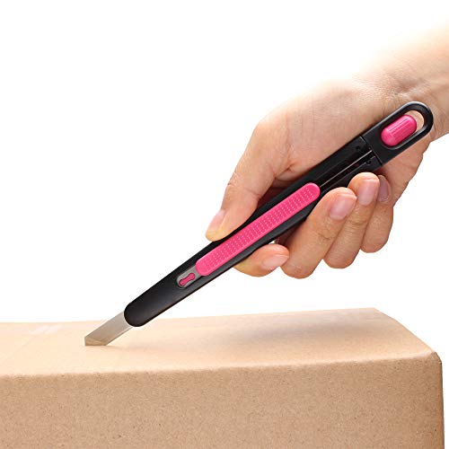 Image of Precision Pen Knife Safety Box Cutter - Self Retractable, Slim, Adjustable blade length with Turning Knob - Perfect for Trimming, Crafts, Packages and PCB Board Work, Ideal for Cast Vinyl Company.