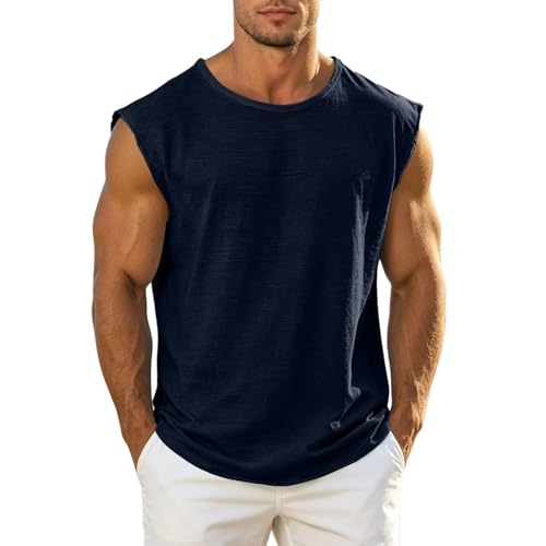 Débardeur sans manches homme t-shirt fonctionnel d'été léger pour musculation et fitness