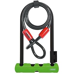 Candado Abus Nivel 15 Abus 410 SH34 + 10/120 Antirrobo, Unisex, Negro/Verde, 14 cm